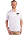 New York Jets Rivalries Cutter & Buck Prospect Recycled Featherlight Stretch Mens Polo White Front