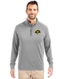 Los Angeles Rams Rivalries Cutter & Buck Adapt Recycled Soft Knit Stretch  Mens Quarter Zip Pullover  Polished Medium Gray Front