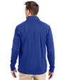 Buffalo Bills Rivalries Cutter & Buck Adapt Recycled Soft Knit Stretch  Mens Big & Tall Quarter Zip Pullover Tour Blue Back