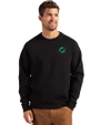 Miami Dolphins Rivalries Cutter & Buck Roam Recycled Buttery-Soft Knit Mens Crew Neck Pullover Black Front