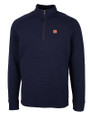 Auburn Tigers Cutter & Buck Mens Coastal Half-Zip Liberty Navy Mannequin