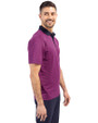 Tennessee Titans Mono -  Cutter & Buck Virtue Recycled Micro Stripe Featherlight Pique Mens Polo Gelato/Navy Blue Side