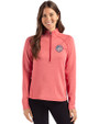 Tennessee Titans Americana -  Cutter & Buck Peshastin Recycled GridFleece Womens Half Zip Pullover​ Red Heather Front