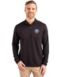 Tennessee Titans -  Cutter & Buck Virtue Recycled Featherlight Pique Mens Quarter Zip Pullover Black Front