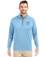 Tennessee Titans -  Cutter & Buck Adapt Recycled Soft Knit Stretch  Mens Quarter Zip Pullover Atlas Light Blue Front