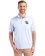 Tennessee Titans NFL Helmet -  Cutter & Buck Pike Recycled Symmetry Print Mens Polo White/Atlas Front