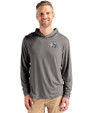 Tennessee Titans NFL Helmet -  Cutter & Buck Coastline Recycled Double Peached Mens Hooded Pullover Elemental Grey Front