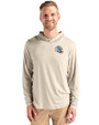 Tennessee Titans NFL Helmet -  Cutter & Buck Coastline Recycled Double Peached Mens Hooded Pullover Wheat Front