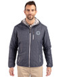 Tennessee Titans Mono -  Cutter & Buck Rainier Recycled Insulated Puffer Mens Full Zip Hooded Jacket Jacket Anthracite Melange Front