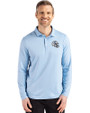 Tennessee Titans NFL Helmet -  Cutter & Buck Coastline Recycled Double Peached Mens Long Sleeve Polo Atlas Light Blue Front