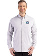 Tennessee Titans -  Cutter & Buck Skyline Recycled Gingham Mens Long Sleeve Button Down  Dress Shirt Concrete/White Front
