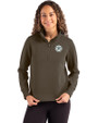 Tennessee Titans Monochromatic Cutter & Buck Roam Recycled Buttery-Soft Knit Womens Quarter Zip Pullover Poplar Front