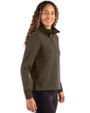 Tennessee Titans Monochromatic Cutter & Buck Roam Recycled Buttery-Soft Knit Womens Quarter Zip Pullover Poplar Side