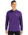 Missouri Golf Assn Partner Shop Cutter & Buck Virtue Recycled Featherlight Pique Mens Quarter Zip Pullover College Purple Front