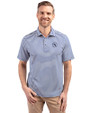 Missouri Golf Assn Partner Shop Cutter & Buck Virtue Recycled Stripe Featherlight Pique Mens Polo Tour Blue Front