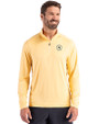 Missouri Golf Assn Partner Shop Cutter & Buck Coastline Recycled Double Peached Mens Quarter Zip Pullover Desert Front