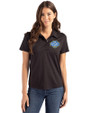 UCLA Bruins 2026 NCAA Women's Basketball National Champions Cutter & Buck Coastline Recycled Double Peached Womens Polo Black Front