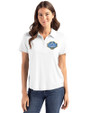 UCLA Bruins 2026 NCAA Women's Basketball National Champions Cutter & Buck Coastline Recycled Double Peached Womens Polo White Front