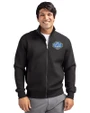 UCLA Bruins 2026 NCAA Women's Basketball National Champions Cutter & Buck Roam Recycled Buttery-Soft Knit Mens Big & Tall Full Zip Jacket Black Front