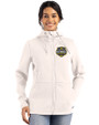Michigan Wolverines 2026 NCAA Men's Basketball National Champions Cutter & Buck Roam Recycled Buttery-Soft Knit Womens Full Zip Hooded Jacket Shell Front