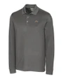 Los Angeles Chargers Cutter & Buck Advantage Recycled Cotton-Blend Pique Mens Big & Tall Long Sleeve Polo Elemental Grey Mannequin