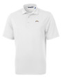 Los Angeles Chargers Cutter & Buck Virtue Recycled Featherlight Pique Mens Polo White Mannequin