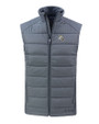 Los Angeles Chargers NFL Helmet Cutter & Buck Evoke Recycled HoneycombFleece Mens Hybrid Full Zip Vest Elemental Grey Mannequin