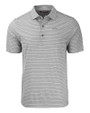 Los Angeles Chargers Cutter & Buck Forge Recycled Heather Stripe Four-Way Stretch Mens Big & Tall Polo Elemental Grey Heather Mannequin