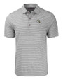 Los Angeles Chargers NFL Helmet Cutter & Buck Forge Recycled Heather Stripe Four-Way Stretch Mens Big & Tall Polo Elemental Grey Heather Mannequin