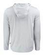 Los Angeles Chargers Cutter & Buck Coastline Recycled Double Peached Mens Hooded Pullover CONCRETE Mannequin Back