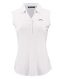Los Angeles Chargers Cutter & Buck Forge Recycled Four-Way Stretch Womens Sleeveless Polo White Mannequin
