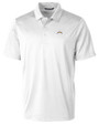 Los Angeles Chargers Cutter & Buck Prospect Epic Confidence Recycled Textured Stretch Mens Big & Tall Polo White Mannequin