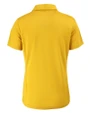 Los Angeles Chargers Cutter & Buck Prospect Recycled Featherlight Stretch Womens Polo College Gold Mannequin Back
