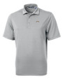 Los Angeles Chargers Cutter & Buck Virtue Epic Confidence Recycled Pique Mens Big & Tall Polo Polished Medium Gray Mannequin