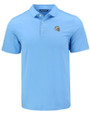 Los Angeles Chargers NFL Helmet Cutter & Buck Coastline Recycled Double Peached Mens Polo Atlas Light Blue Mannequin