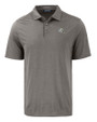 Los Angeles Chargers NFL Helmet Cutter & Buck Coastline Recycled Double Peached Mens Polo Elemental Grey Mannequin