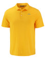 Los Angeles Chargers Cutter & Buck Coastline Recycled Double Peached Mens Polo College Gold Mannequin