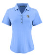Los Angeles Chargers NFL Helmet Cutter & Buck Forge Recycled Four-Way Stretch Womens Polo Dark Atlas Heather Mannequin