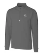 Los Angeles Chargers NFL Helmet Cutter & Buck Traverse Recycled Smooth Stretch Mens Big & Tall Quarter Zip Pullover Elemental Grey Mannequin