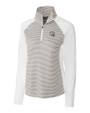 Los Angeles Chargers NFL Helmet Cutter & Buck Forge Tonal Stripe Stretch Half Zip Womens Top White/Polished Mannequin