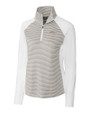 Los Angeles Chargers Cutter & Buck Forge Tonal Stripe Stretch Half Zip Womens Top White/Polished Mannequin
