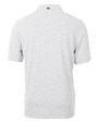 Los Angeles Chargers NFL Helmet Cutter & Buck Virtue Recycled Botanical Print Featherlight Pique Mens  Polo Polished Medium Gray Mannequin Back