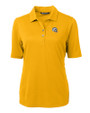 Los Angeles Chargers NFL Helmet Cutter & Buck Virtue Recycled Featherlight Pique Womens Polo College Gold Mannequin
