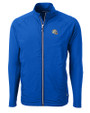 Los Angeles Chargers NFL Helmet Cutter & Buck Adapt Recycled Soft Knit Stretch Mens Hybrid Full Zip Jacket Tour Blue Mannequin