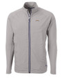 Los Angeles Chargers Cutter & Buck Adapt Recycled Soft Knit Stretch Mens Big & Tall Hybrid Full Zip Jacket Polished Medium Gray Mannequin