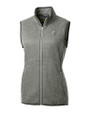 Los Angeles Chargers NFL Helmet Cutter & Buck Mainsail Sweater-Knit Womens Full Zip Vest Polished Heather Mannequin