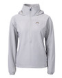 Los Angeles Chargers Cutter & Buck Charter Recycled Packable Womens Half Zip Anorak Jacket Polished Medium Gray Mannequin
