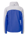 Los Angeles Chargers Cutter & Buck Charter Recycled Packable Womens Half Zip Anorak Jacket Tour Blue/Polished Mannequin Back