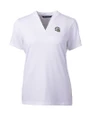 Los Angeles Chargers NFL Helmet Cutter & Buck Forge Recycled Four-Way Stretch Heathered Womens Blade Top White Mannequin