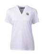 Los Angeles Chargers NFL Helmet Cutter & Buck Forge Recycled Four-Way Stretch Heathered Womens Blade Top White Mannequin
